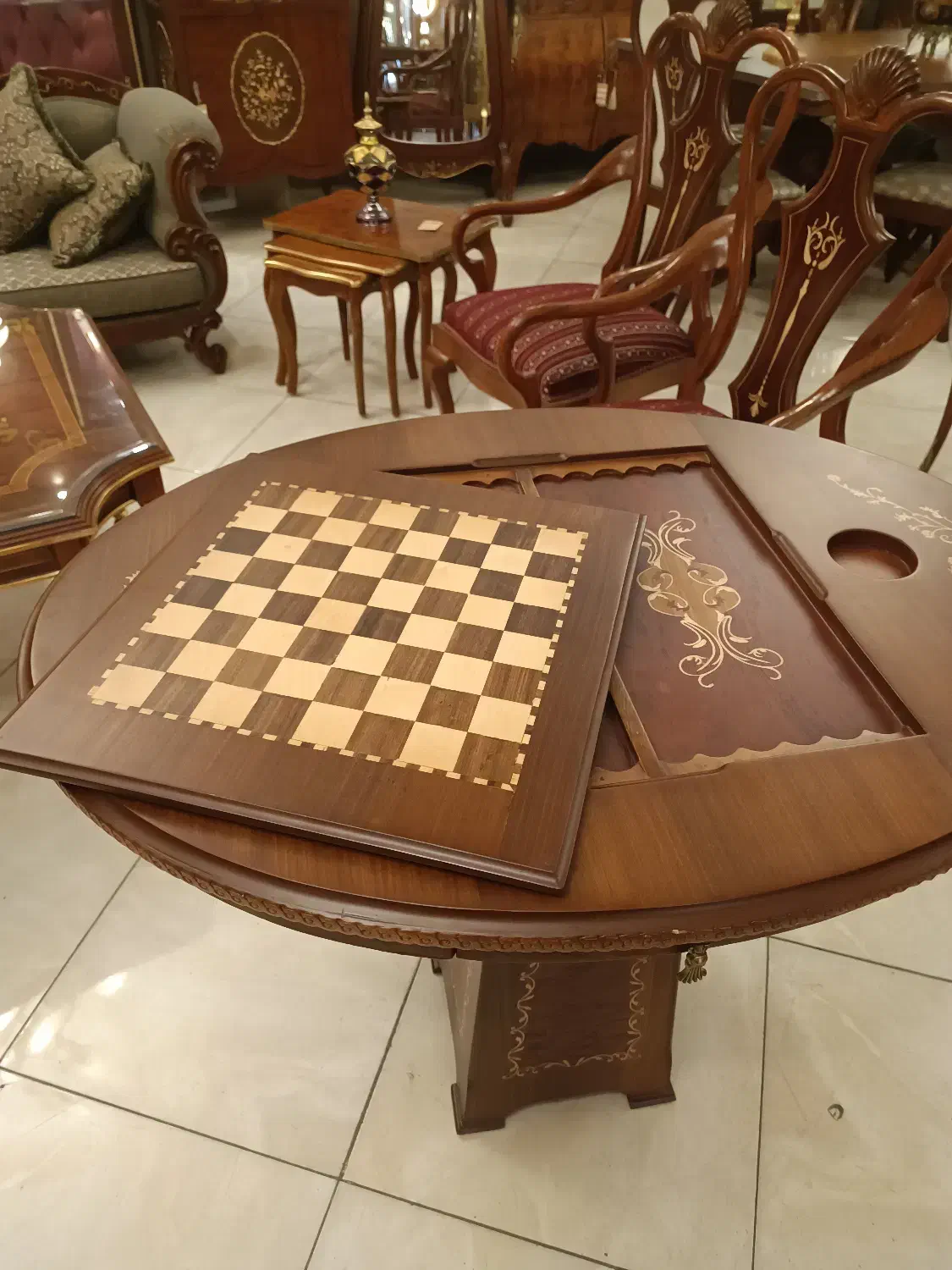 میز شطرنج تمام چوب معرق|مبلمان خانگی و میز عسلی|پردیس, شهرک صنعتی کمرد|دیوار