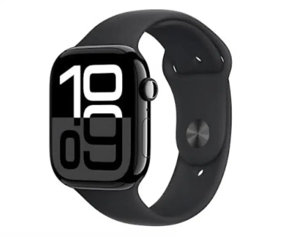اپل واچ سری ۱۰ سایز ۴۶ جت بلک با بند سیلیکون مشکی|ساعت|میبد, |دیوار