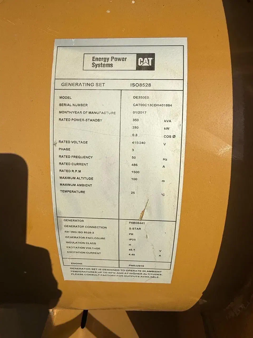 ژنراتور کاترپیلار ۳۵۰ کاوا|ماشینآلات صنعتی|اسلامشهر, ملکآباد|دیوار