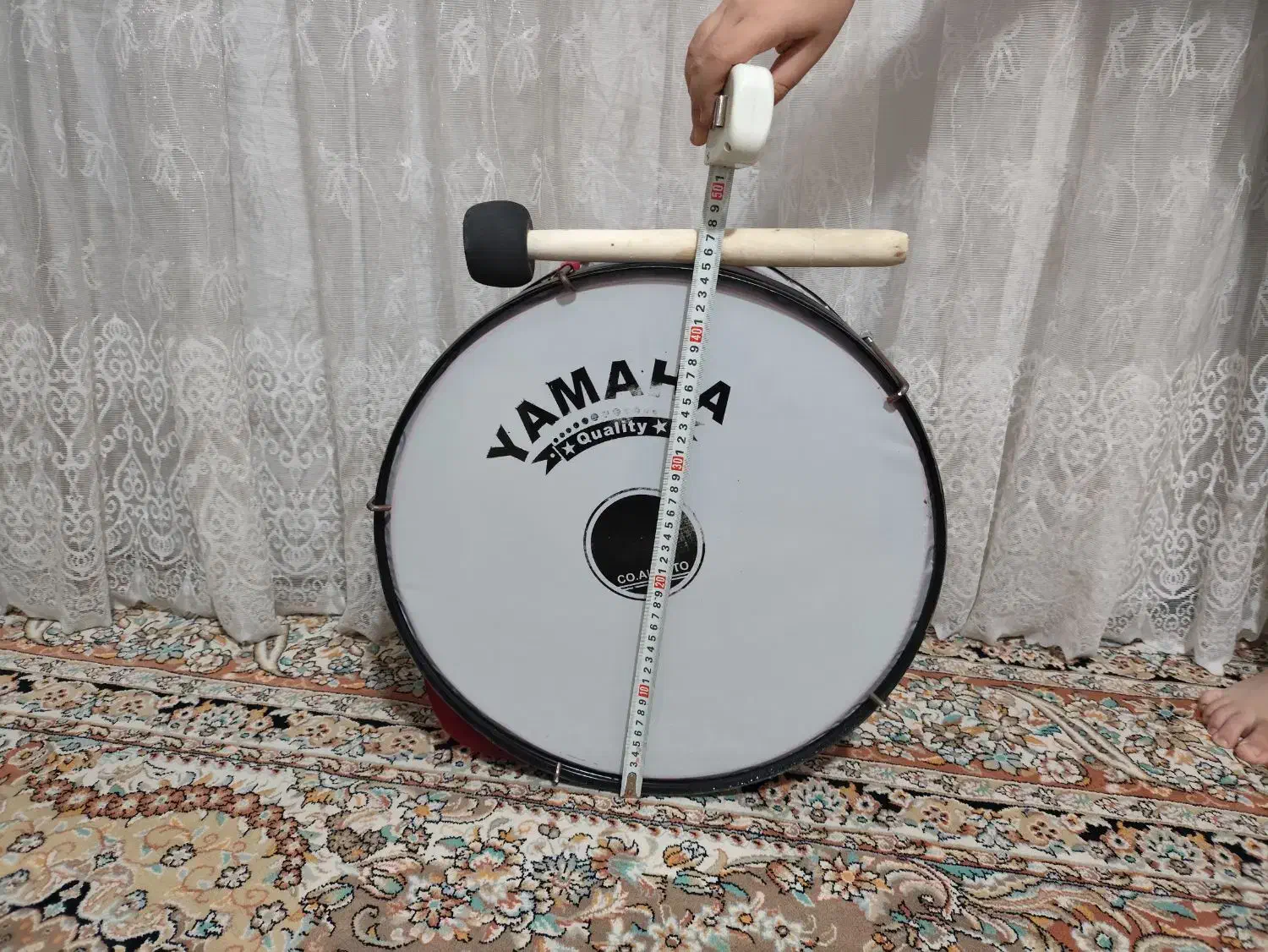طبل یاماها با قطر 45سانتیمتر، نصف قیمت|درام و پرکاشن|خرم‌آباد, |دیوار
