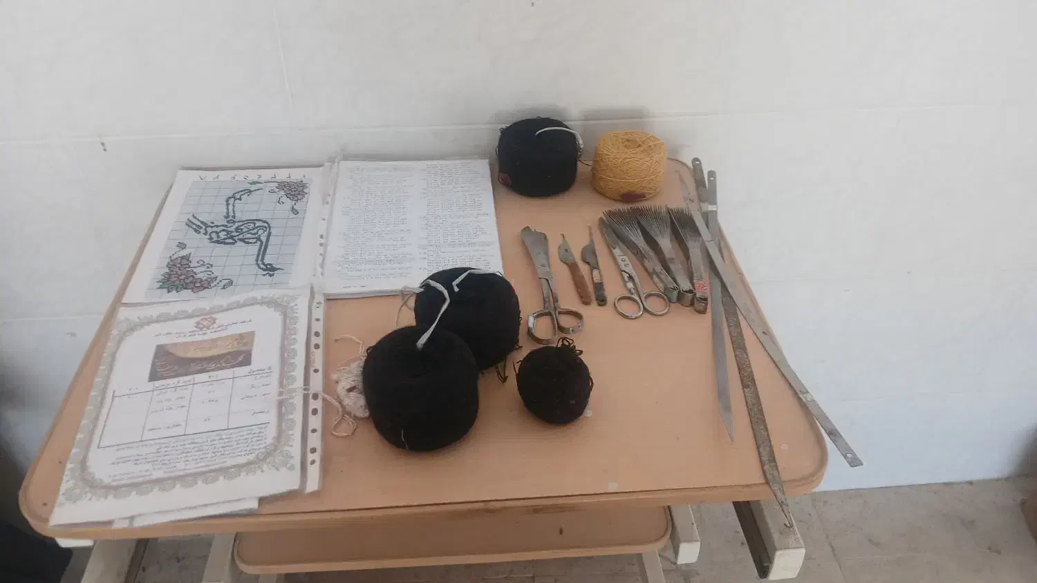 دارقالی تابلوفرش|تابلو فرش|جهرم, |دیوار