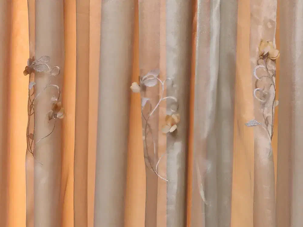 پرده حریر ۲ عدد|پرده، رانر، رومیزی|رشت, معلم|دیوار