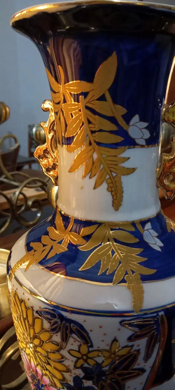 گلدان قلم آبی چین|کلکسیون اشیاء عتیقه|پردیس, فاز ۱۱|دیوار