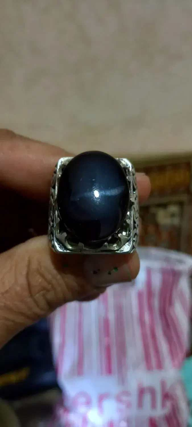 انگشتر فاخر نقره عقیق یمنی|جواهرات|آکند, |دیوار