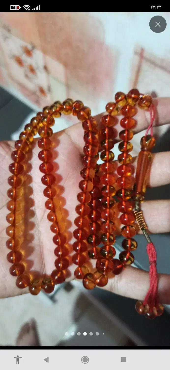 تسبیح سندلوسو کهربا|جواهرات|سنندج, |دیوار