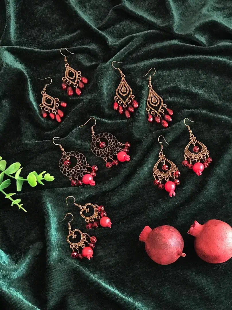 گردنبند و گوشواره یلدا|بدلیجات|یزد, |دیوار