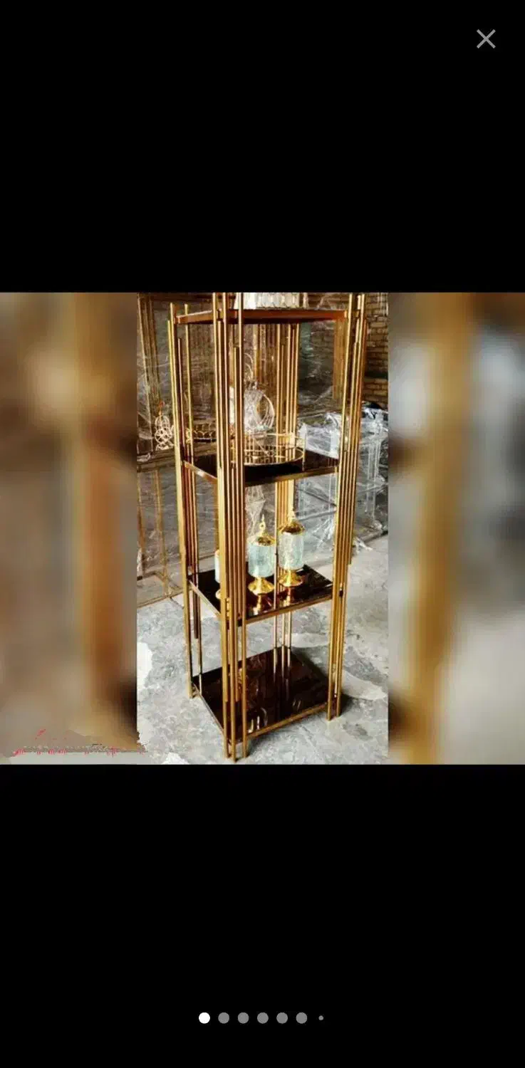 بوفه استند ایستاده کنارسالنی فلزی مدل آبشاری مربع|بوفه، ویترین، کنسول|آفتاب, |دیوار