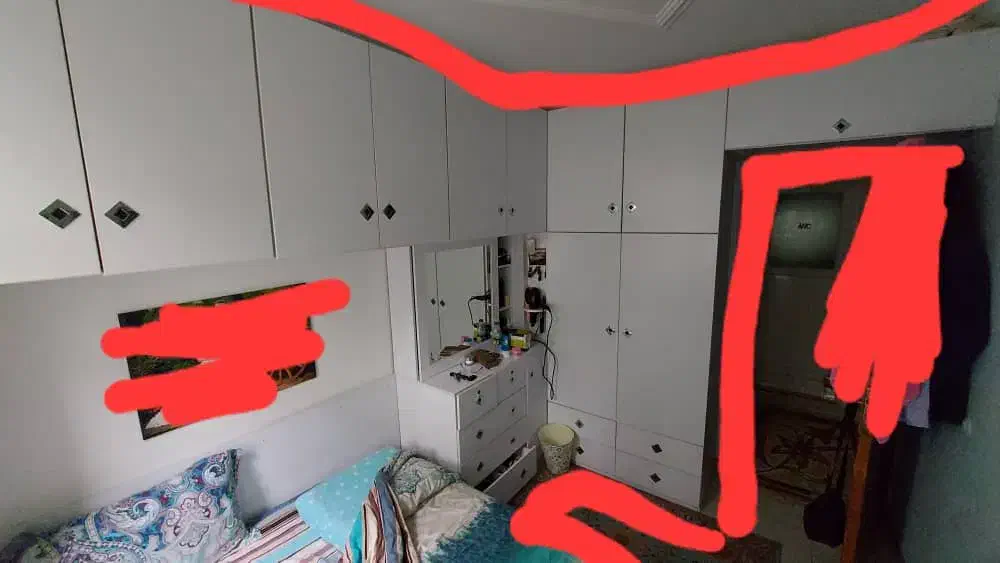 تخت و کمد فروش بعلت جابجایی|تخت و سرویس خواب|فومن, |دیوار