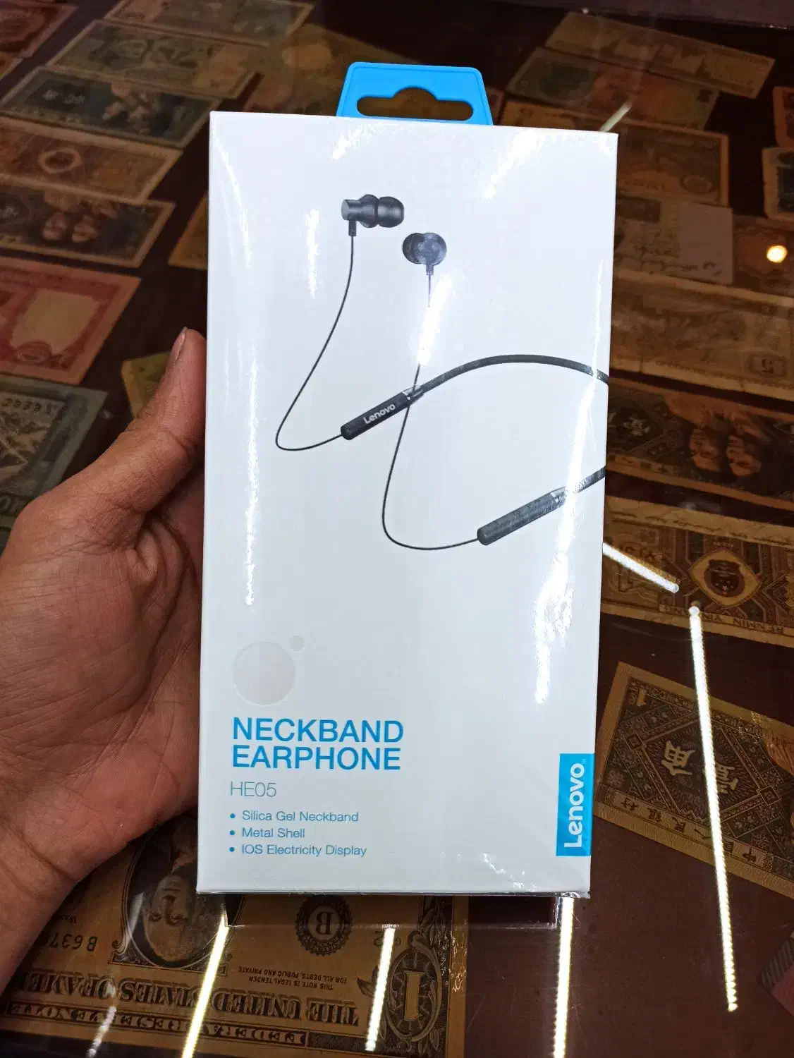 هندزفری دورگردنی اورجینال لنوو HE05|لوازم جانبی موبایل و تبلت|قشم, |دیوار