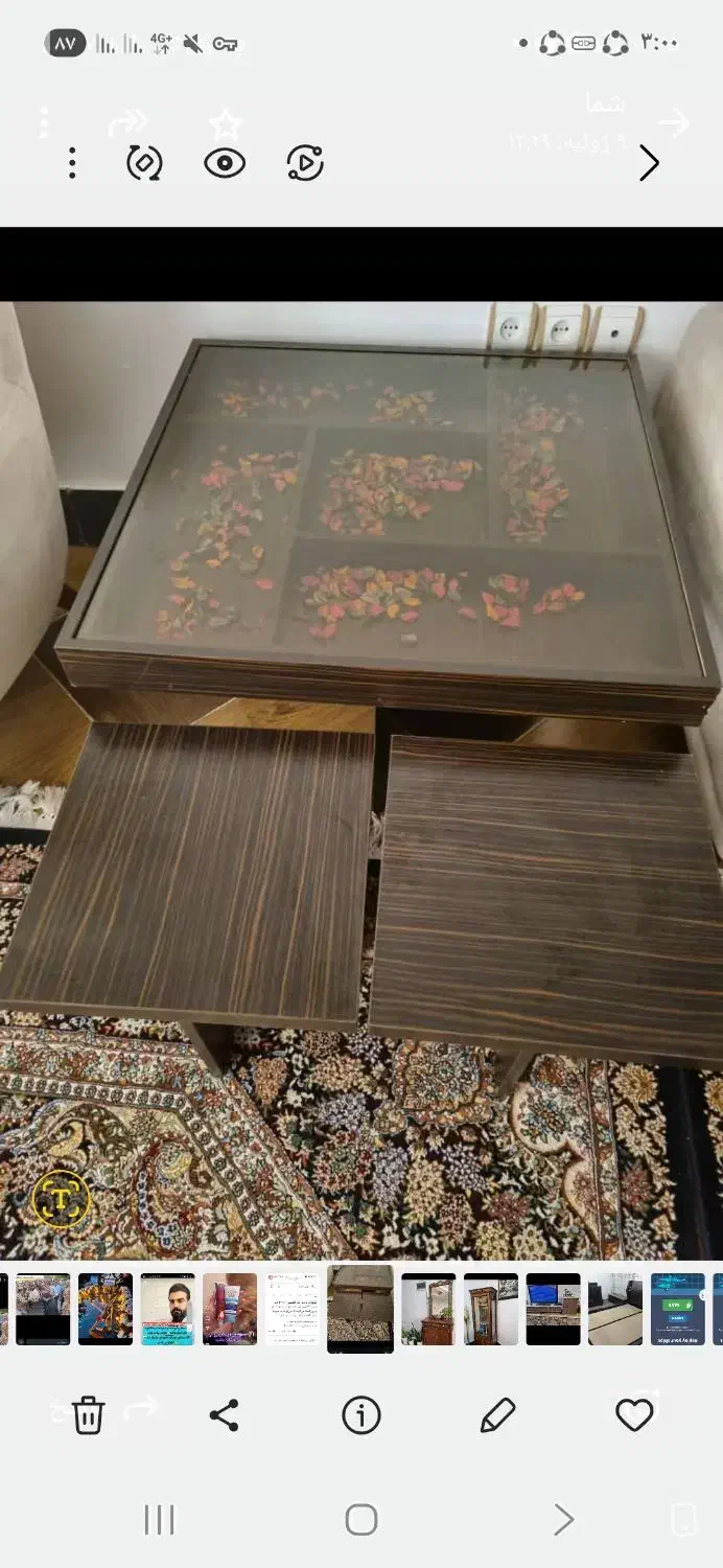 میز جلو مبلی|مبلمان خانگی و میز عسلی|دوگنبدان, |دیوار