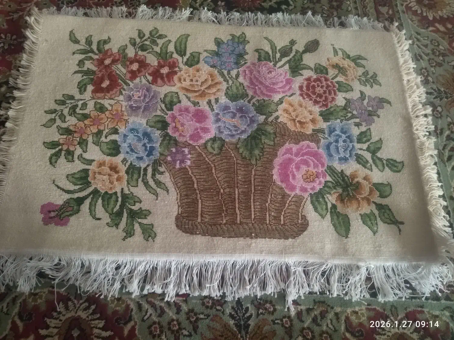 تابلوفرش سبدگل|تابلو فرش|بناب, |دیوار