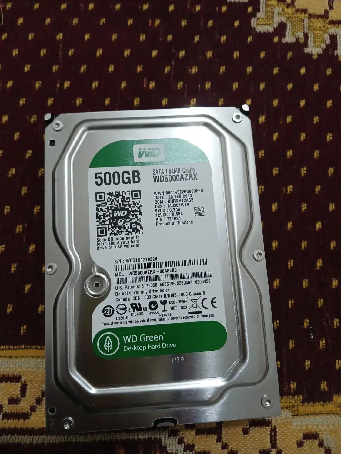 یک عددهارد۵۰۰|قطعات و لوازم جانبی رایانه|سوسنگرد, |دیوار