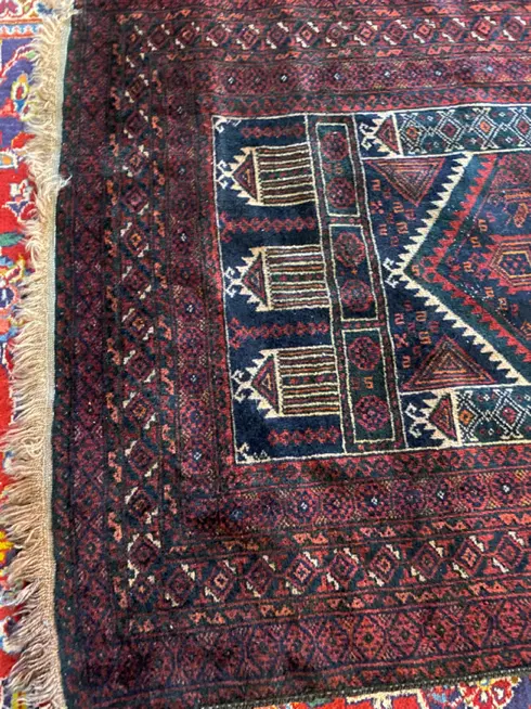 یک جفت قالیچه دستباف عشایری طرح محرابی|فرش|تهران, شیخ هادی|دیوار