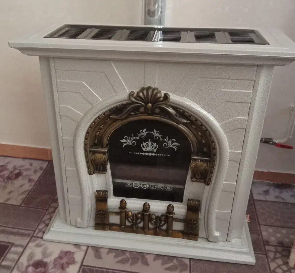 بخاری سفید زیبا|بخاری، هیتر، شومینه|محمدیه-قزوین, |دیوار