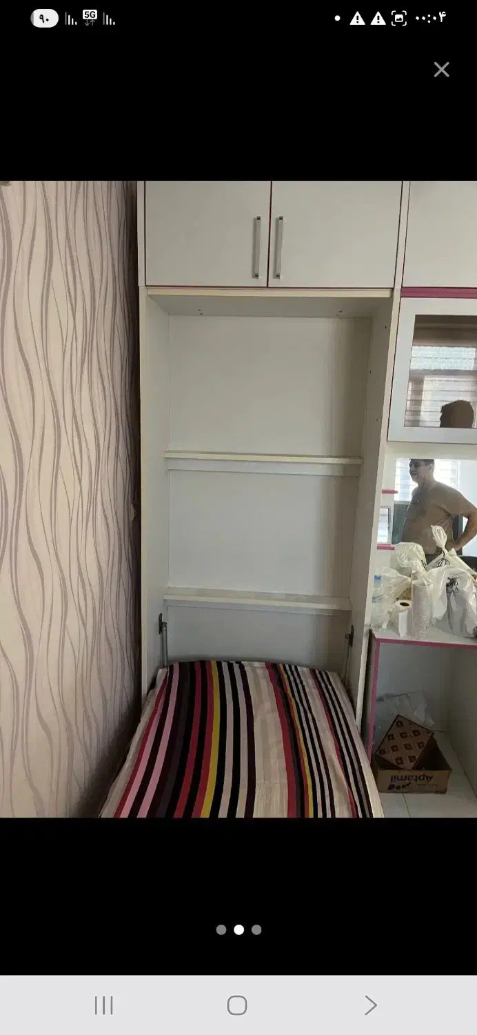 تخت خواب تاشو کمدی کم جا سالم|تخت و سرویس خواب|تاکستان, |دیوار