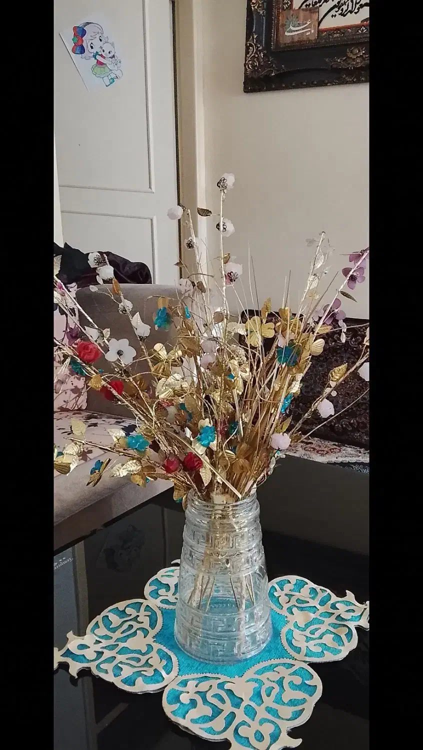 گلدان وگل|گل مصنوعی|فردیس, فردیس|دیوار