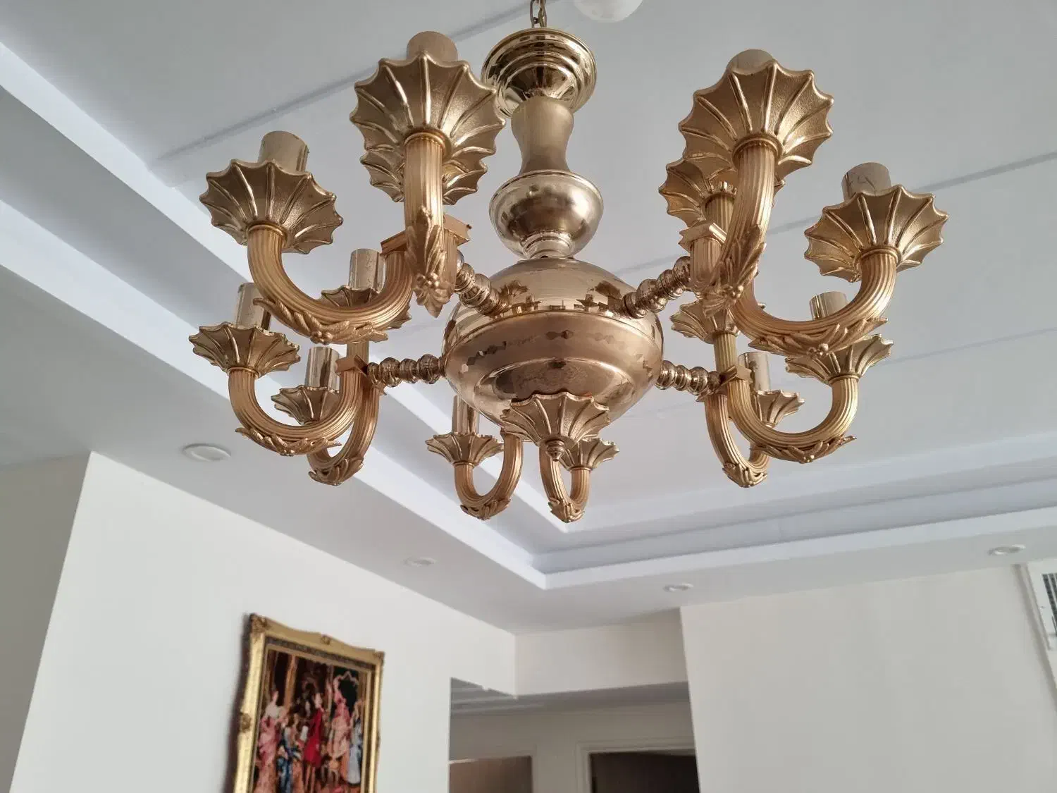 ﻟﻮﺳﺘﺮ ﺑﺮﻧﺞ|لوستر و چراغ آویز|تهران, افسریه جنوبی|دیوار