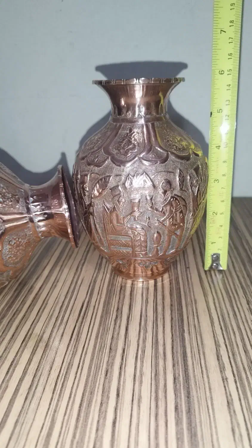 گلدان مسی گلدان چک وجاروی دستی نپتون|صنایع دستی و سایر لوازم تزئینی|تهران, ورزشگاه آزادی|دیوار