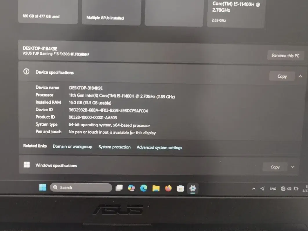 لپتاپ tuf f15|رایانه همراه|زرند, |دیوار