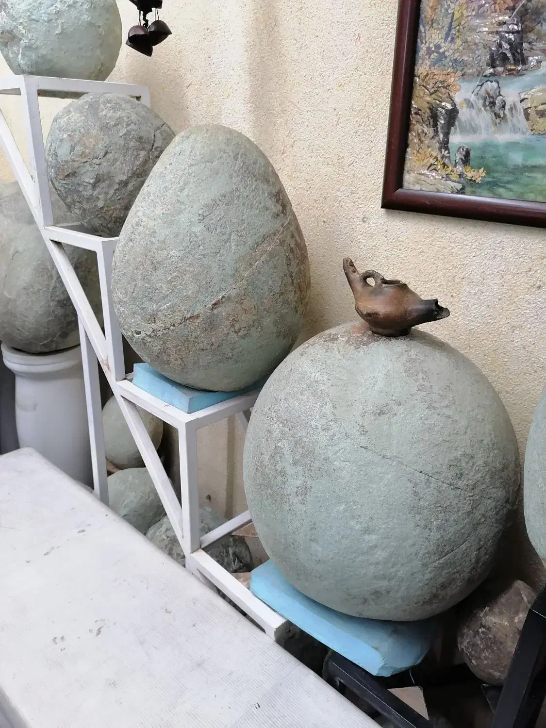 سنگهای باستانی گرد کاملاً طبیعی|صنایع دستی و سایر لوازم تزئینی|پردیس, فاز ۱۱|دیوار