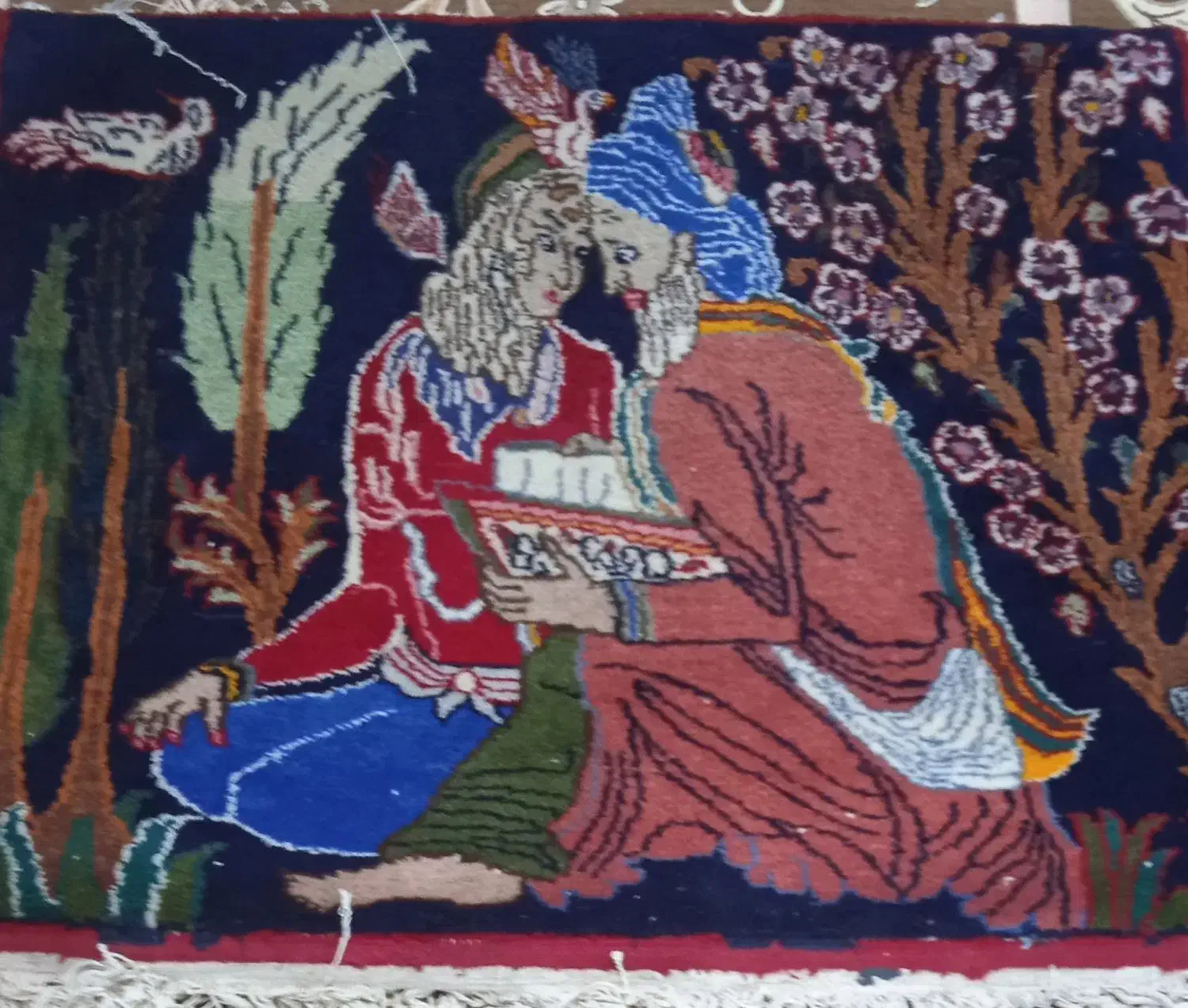 تابلو فرش دست بافت لیلی مجنون|تابلو فرش|اسفراین, |دیوار