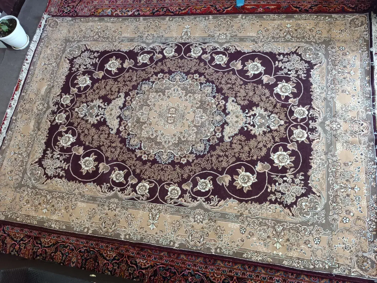 فوری سه عدد فرش شش متری مثل هم|فرش|فومن, |دیوار