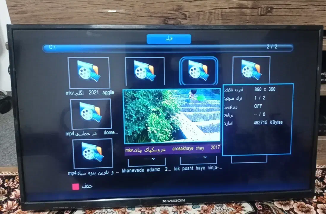 تلویزیون ۳۲ ایکس ویژن|تلویزیون و پروژکتور|پرند, فاز ۵|دیوار