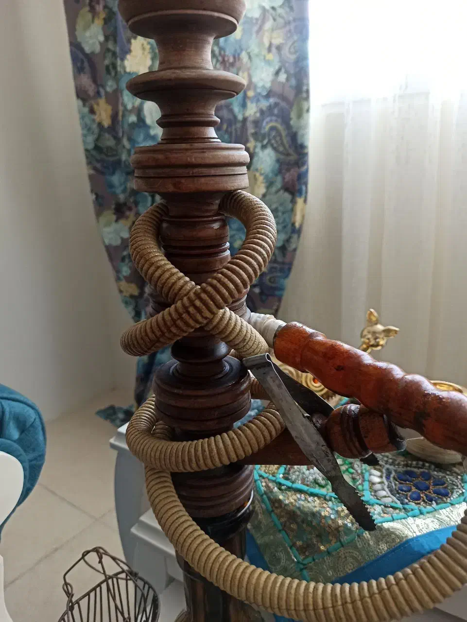 قلیان تنه چوبی|کلکسیون و سرگرمی|گرمدره, |دیوار