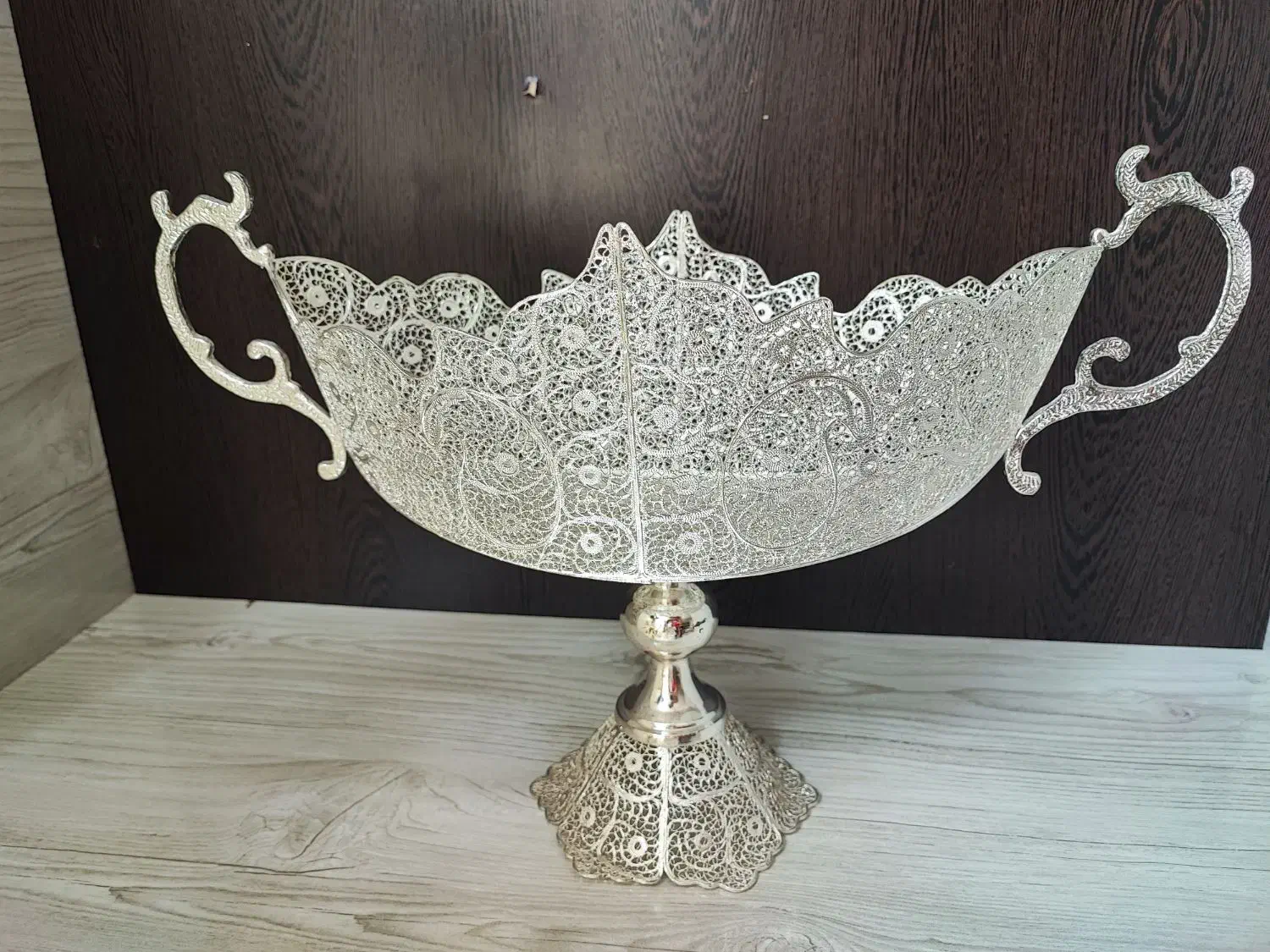 کشکول ملیله جنس مس آبکاری نقره|صنایع دستی و سایر لوازم تزئینی|اصفهان, پوریای ولی|دیوار