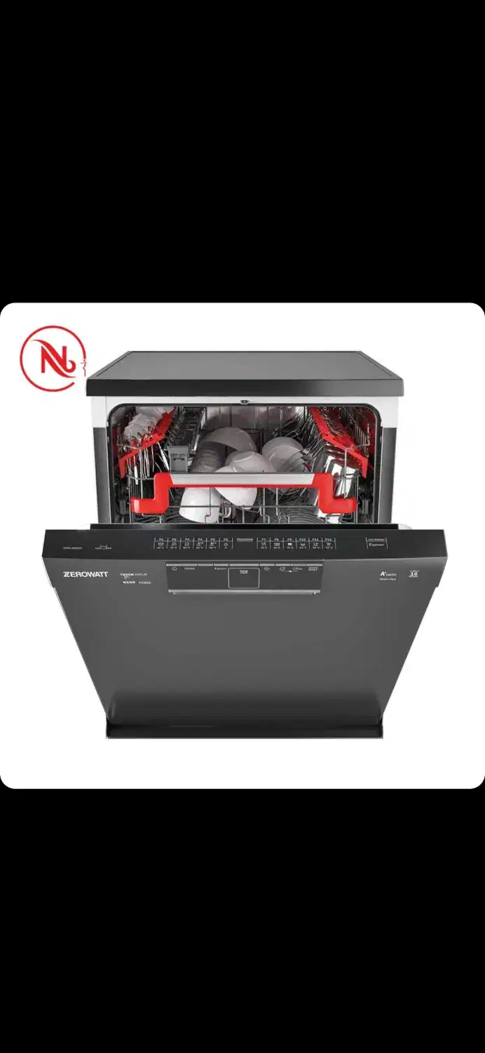 فروش ظرفشویی اکبند زیرووات.نقره ای.۱۶نفره.صفحه لمس|ماشین ظرفشویی|رشت, کاکتوس|دیوار