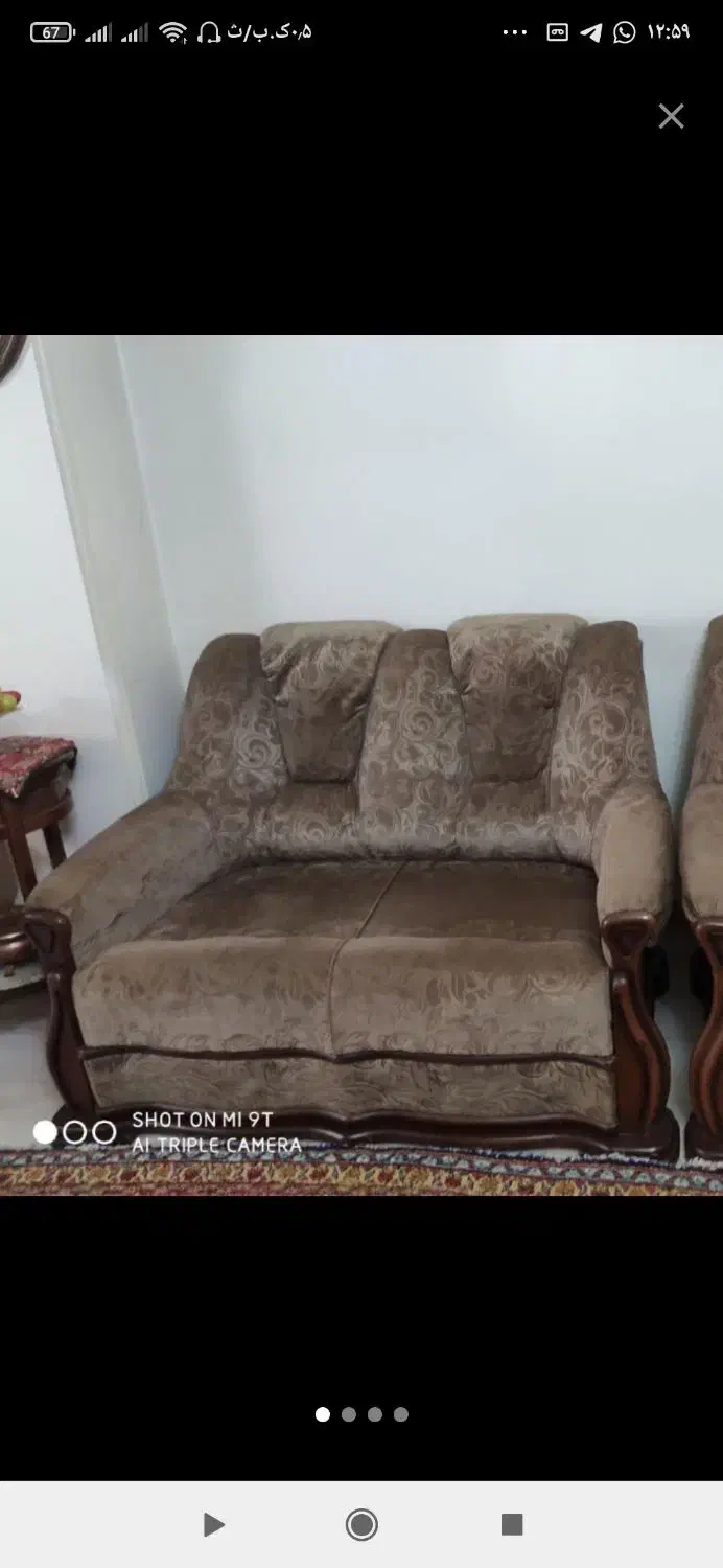 مبل راحتی ۷ نفره چوبی|مبلمان خانگی و میز عسلی|خوی, |دیوار