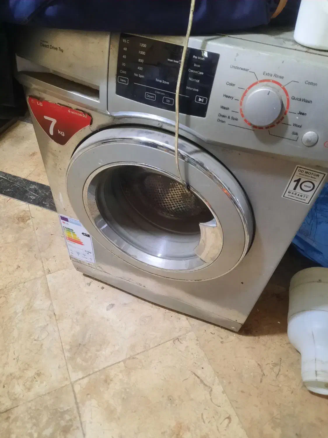 لباسشویی الجی ۷کیلویی|ماشین لباسشویی و خشککن لباس|رشت, عینک|دیوار