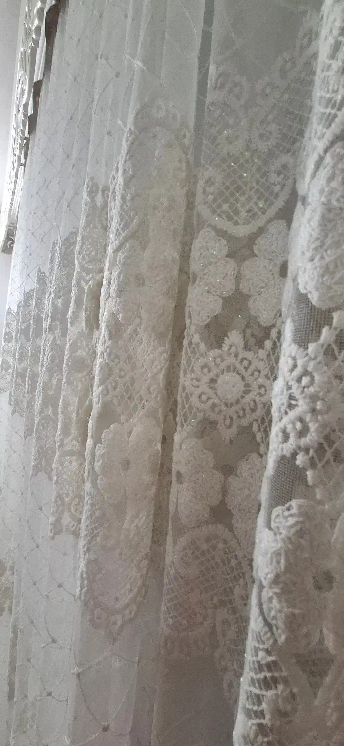 پرده به همراه کتیبه و متعلقات|پرده، رانر، رومیزی|آمل, |دیوار