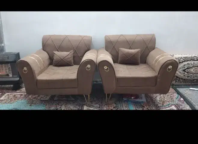 مبل ۷ نفره در حد نو همراه عسلی|مبلمان خانگی و میز عسلی|پیشوا, |دیوار