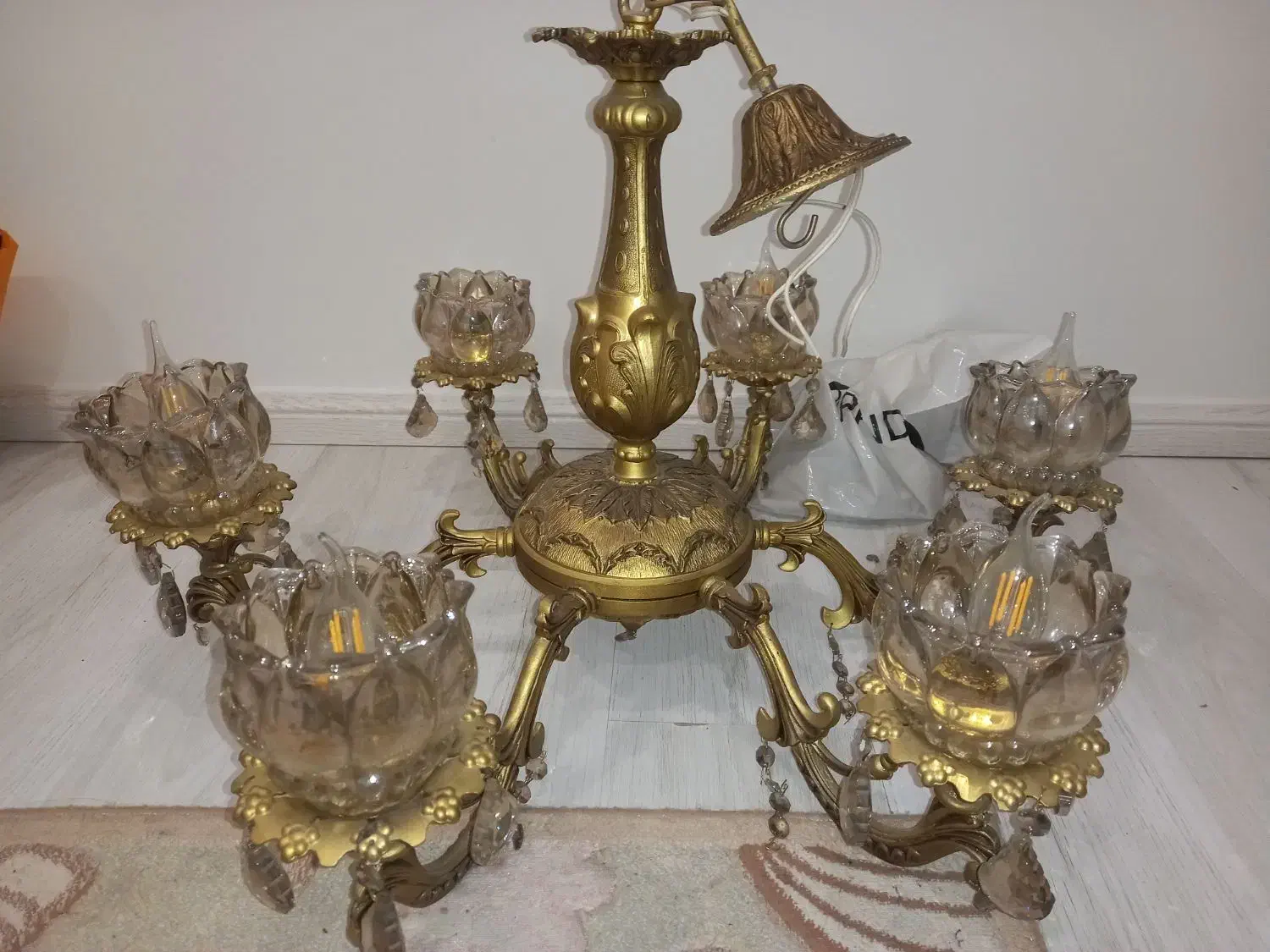 لوستر ۶ شعله|لوستر و چراغ آویز|مشهد, شهید بهشتی|دیوار