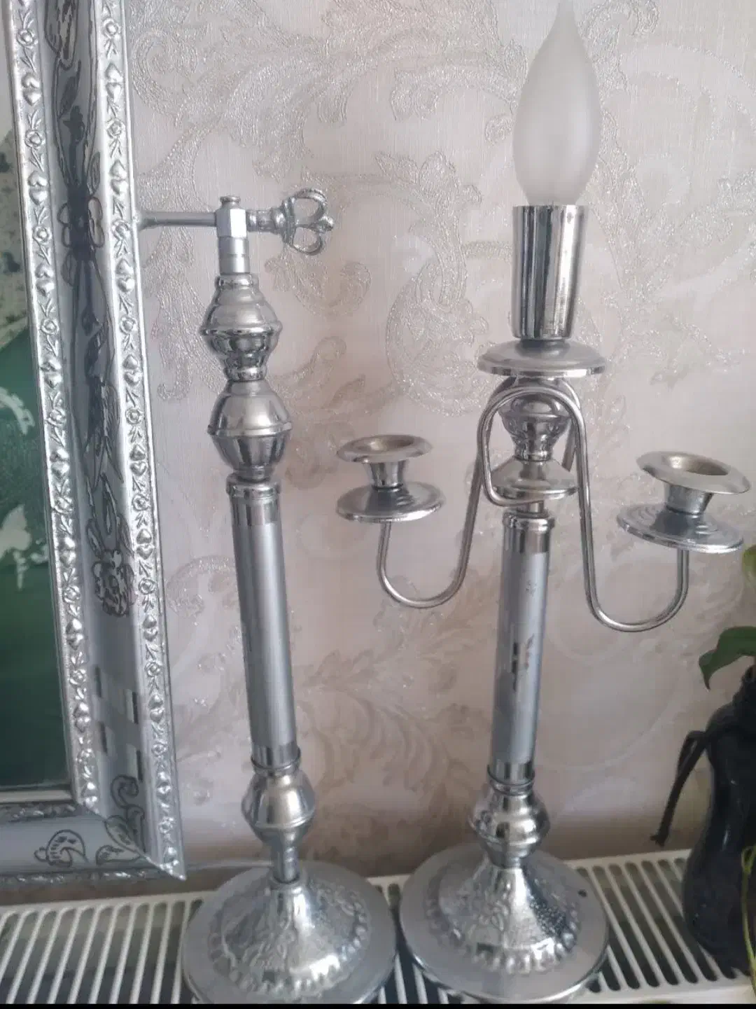 آیینه وشمعدان|صنایع دستی و سایر لوازم تزئینی|اصفهان, ابر|دیوار