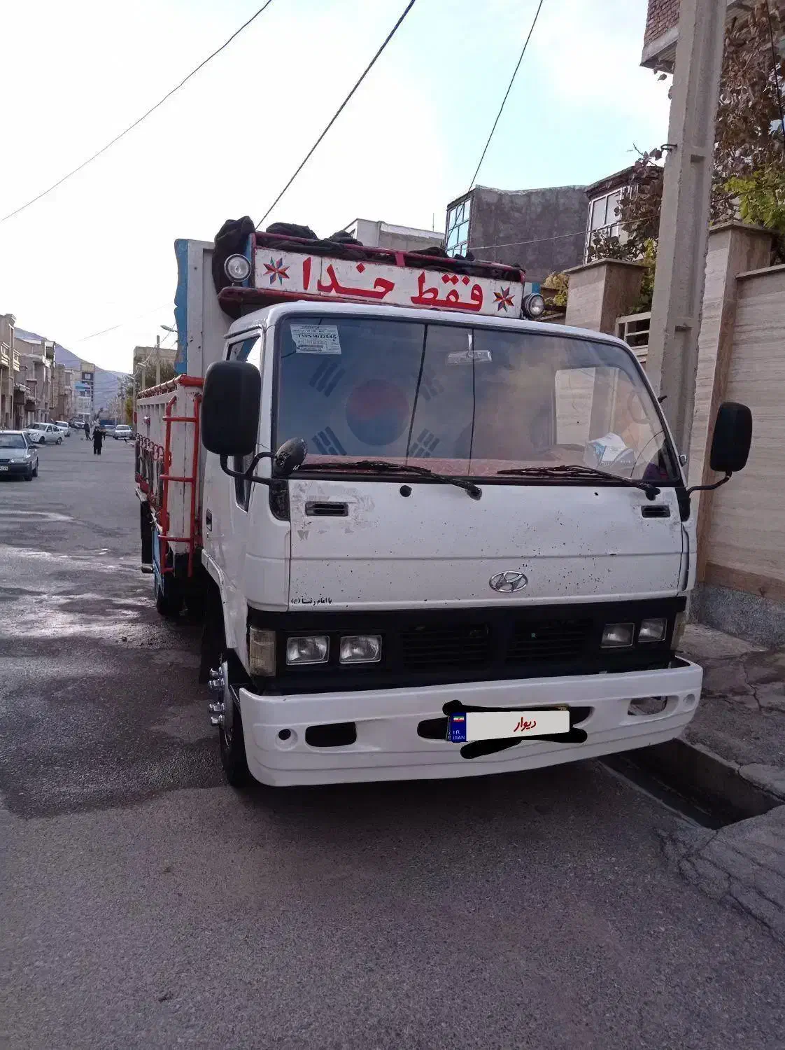 هیوندا سفید|خودرو سنگین|صحنه, |دیوار