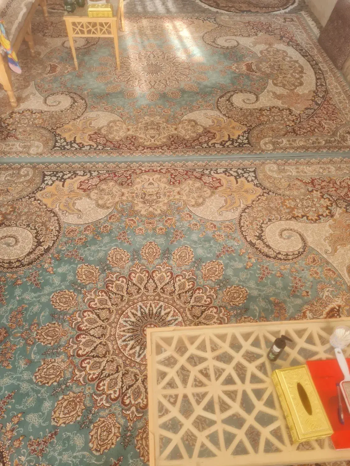 فروش فرش فیروزه ای|فرش|یزد, |دیوار