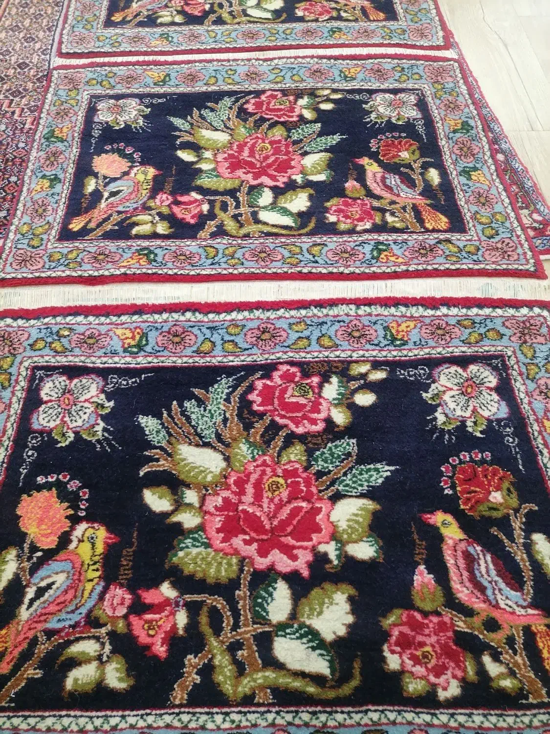 قالی گل و بلبل|فرش|سنندج, |دیوار
