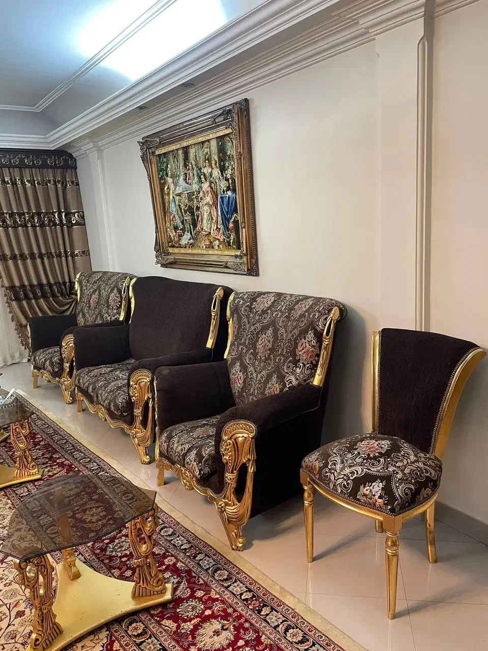 مبل ۸نفره با میز نهارخوری تمام شیشه|مبلمان خانگی و میز عسلی|مشهد, احمدآباد|دیوار