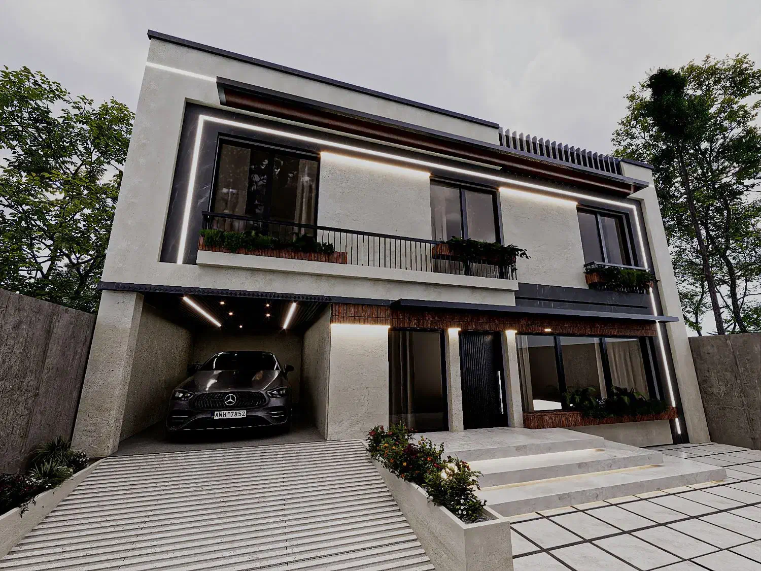 طراحی داخلی و نما + شبیه‌سازی سه‌بعدی (3D Design)|خدمات پیشه و مهارت|رشت, معلم|دیوار