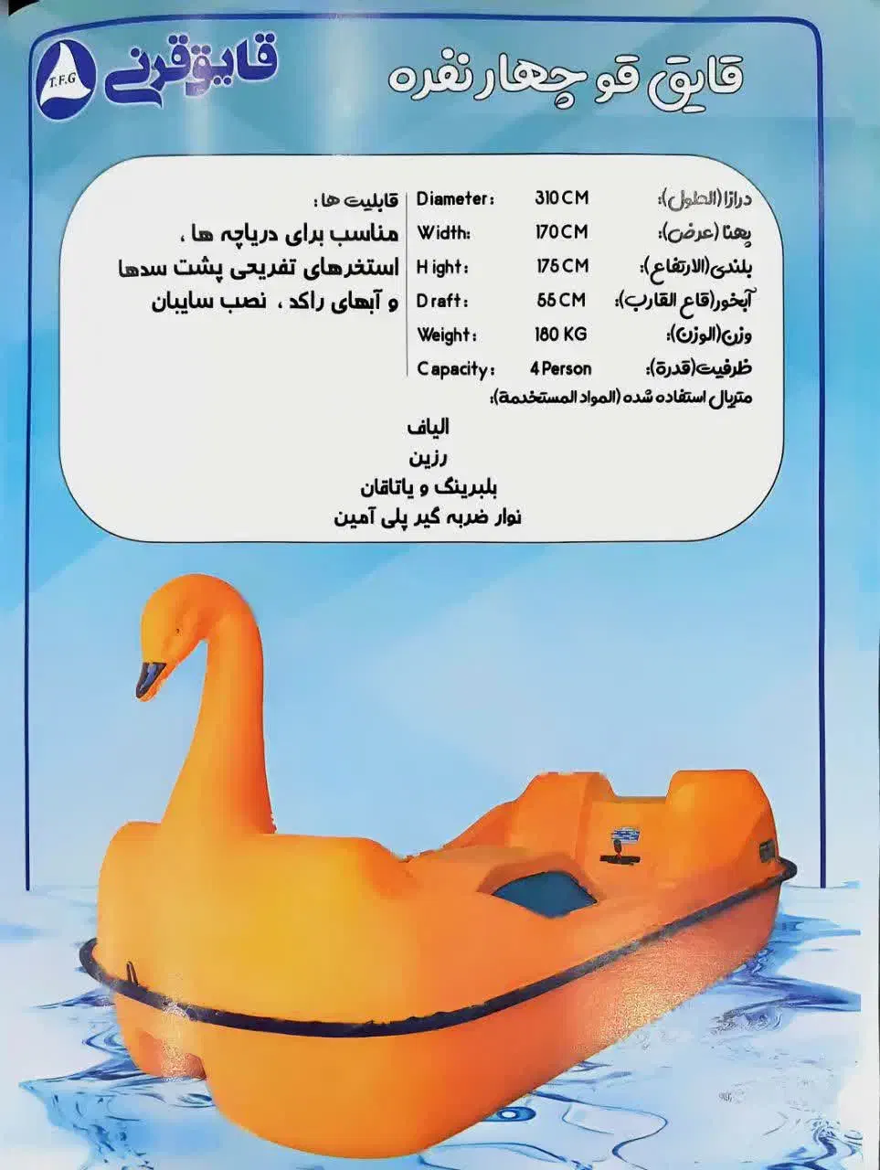 فروش قایق پدالی فایبرگلاس پارویی موتوری|ماهیگیری|یزد, |دیوار