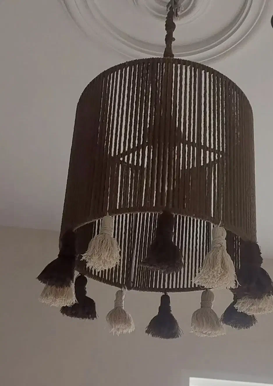 لوستر مکرومه با آویز منگوله و حتی ساده|لوستر و چراغ آویز|تهران, استخر|دیوار