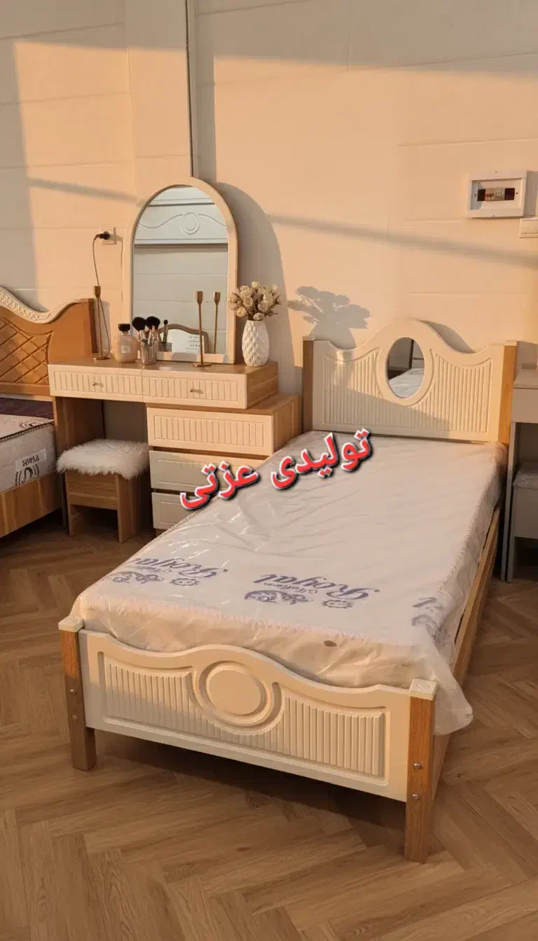 سرویس خواب یک نفره ،میز آرایش کد ۱۰۰۱|تخت و سرویس خواب|قم, علی آباد|دیوار