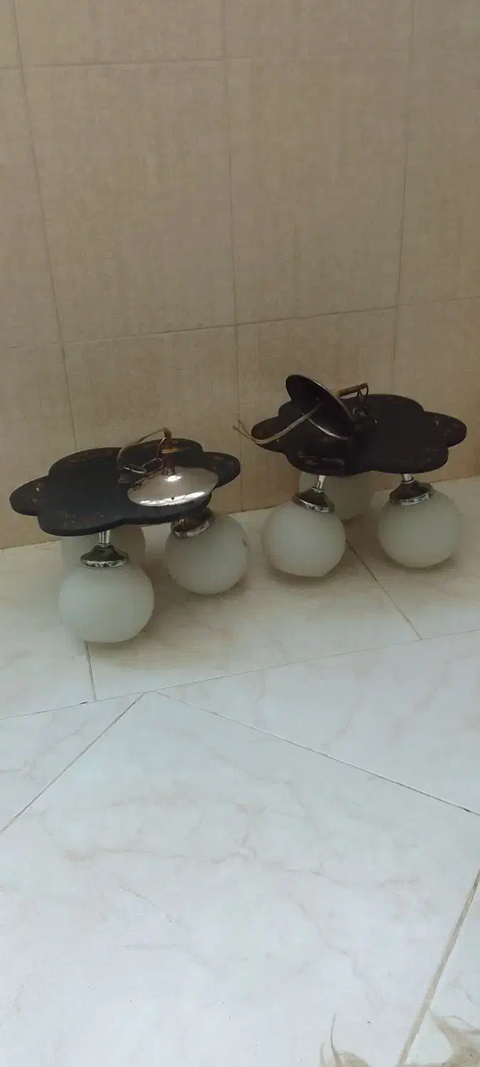 ۳ عدد لوستر با لامپ و زنگ|لوستر و چراغ آویز|گلبهار, شهر جدید گلبهار|دیوار