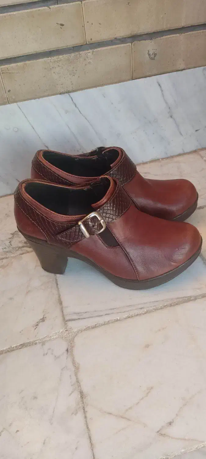 کفش چرم قهوه ای|کیف، کفش، کمربند|قزوین, |دیوار