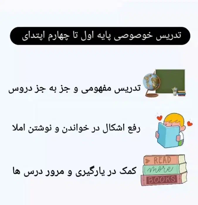 معلم خصوصی اول ابتدایی تا چهارم ابتدایی|خدمات آموزشی|شوشتر, |دیوار