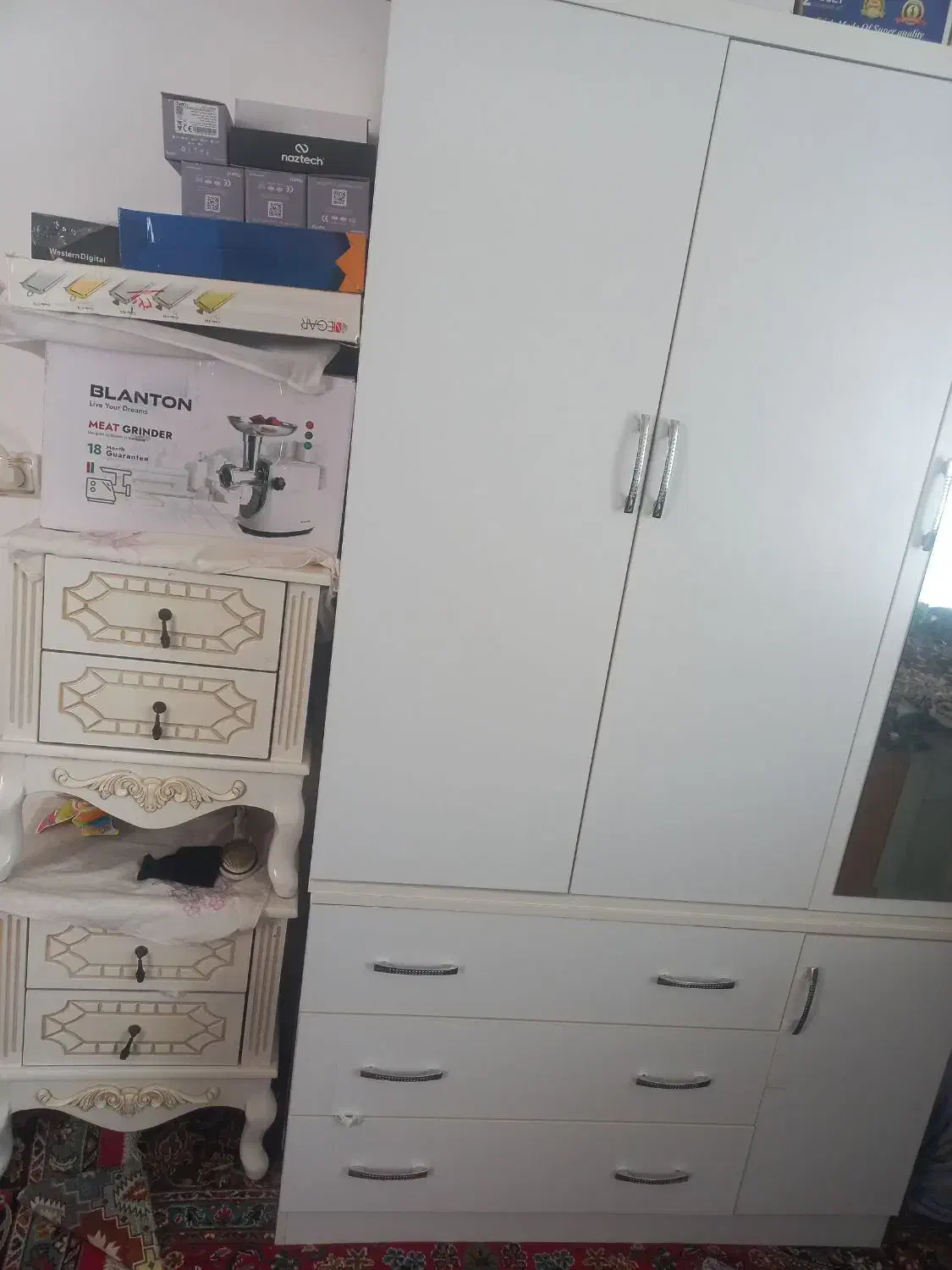 کمد دو تیکه|جاکفشی، کمد، دراور|خنجین, |دیوار