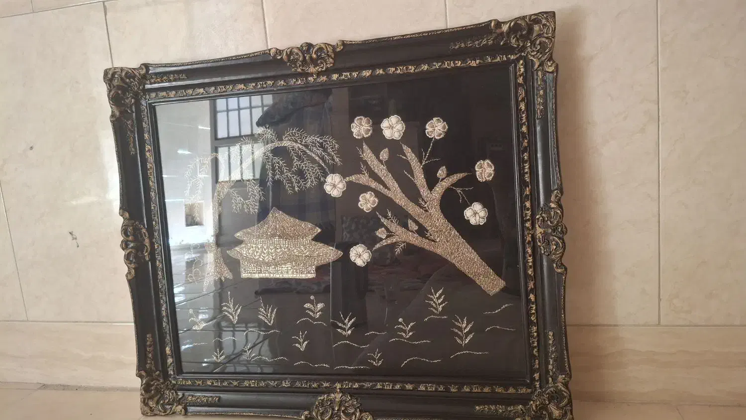 یه قطعه تابلو کار دست جنس خوب|تابلو، نقاشی، عکس|قم, لسانی|دیوار