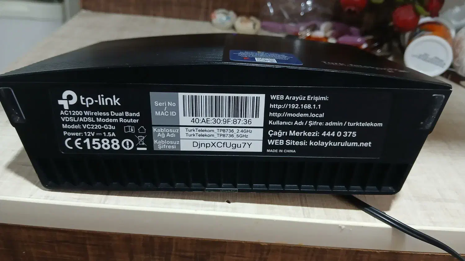 مودم روتر TP-Link VC220-G3u AC1200 سالم و کامل|مودم و تجهیزات شبکه|اندیشه, اندیشه فاز ۱|دیوار